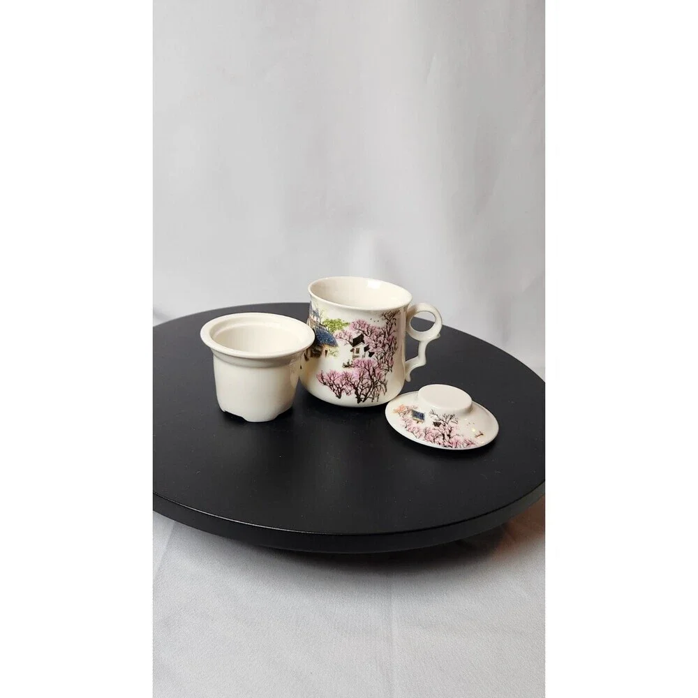 TEANAGOO Japanese Tea-Mug with Strainer and Lid, 13.7 OZ,  Portable...